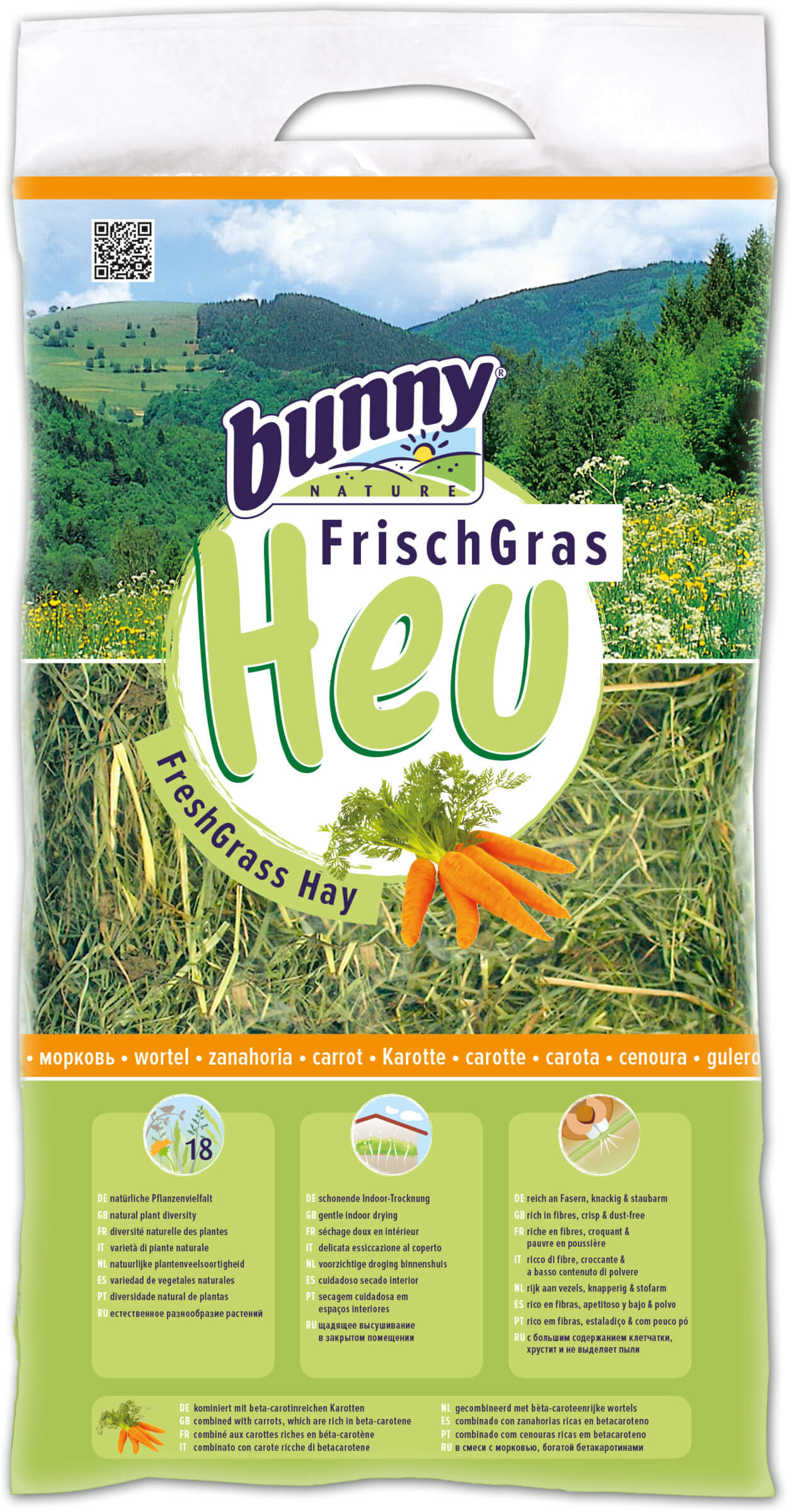 Bunny FrischGras Heu Karotte 500 g