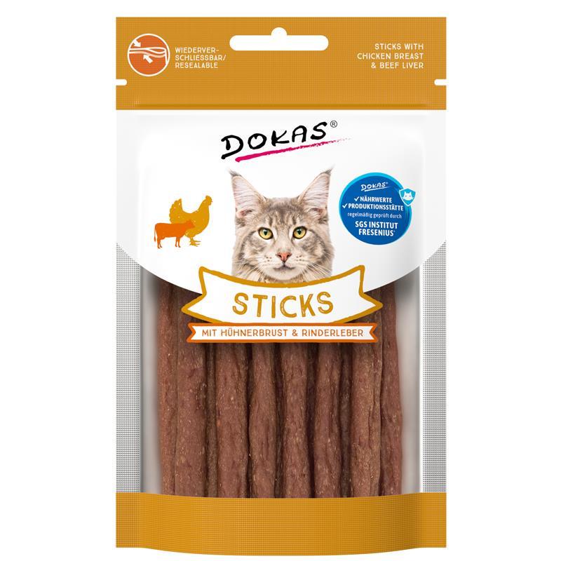 Dokas Cat Sticks mit Hühnerbrust & Rinderleber 30g
