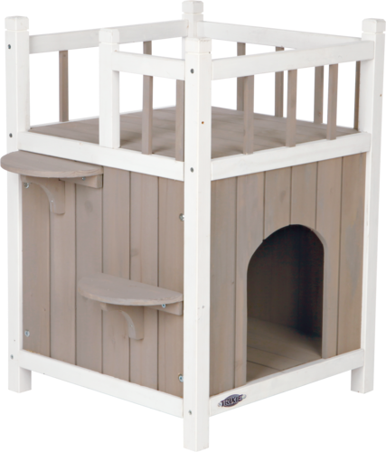 natura Cat's Home mit Balkon - 45 × 65 × 45 cm