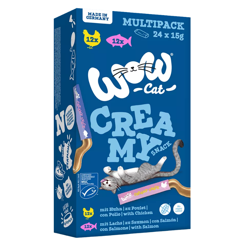 Wow Cat Creamy Snack Multipack 360 g