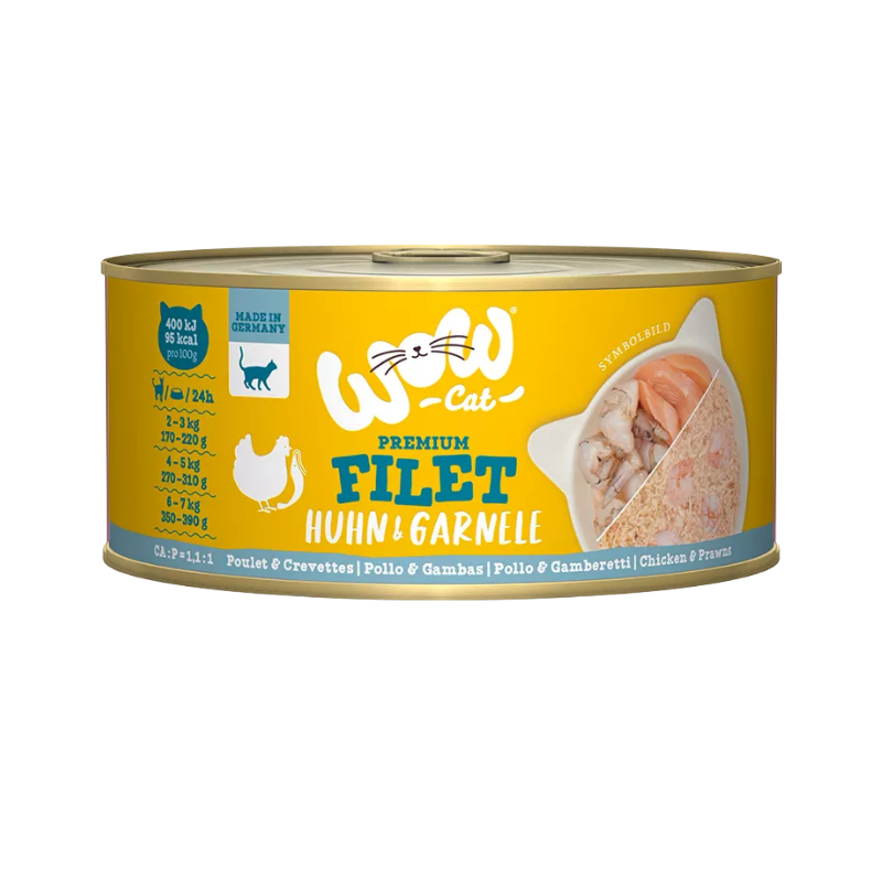 Wow Cat Dose Adult Hühnerfilet mit Garnelen 70g
