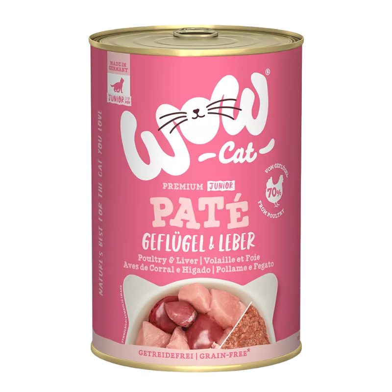 Wow Cat Dose Junior Geflügel & Leber 400g