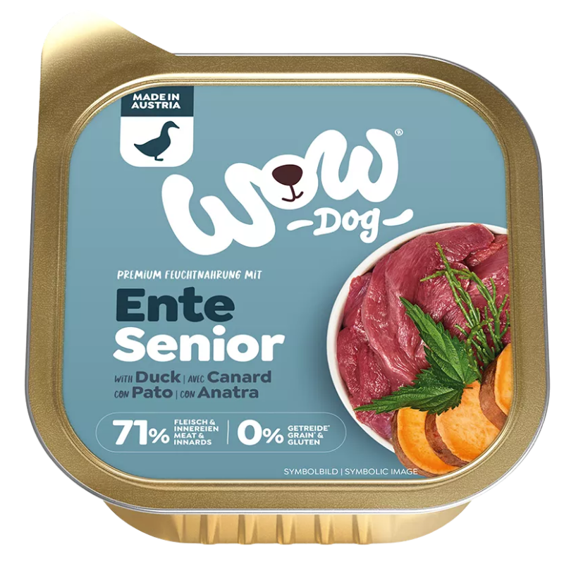 Wow Dog Schale Senior Ente 150g