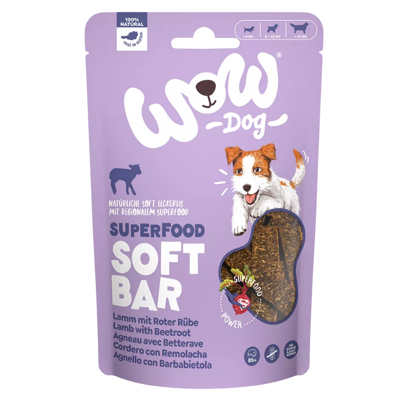 Wow Dog Superfood Soft Bar Lamm mit Roter Rübe 150g