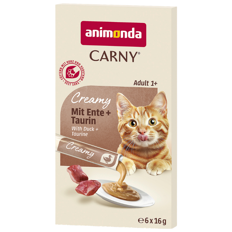 Animonda Cat Carny Creamy Adult mit Ente & Taurin 6 x 16 g