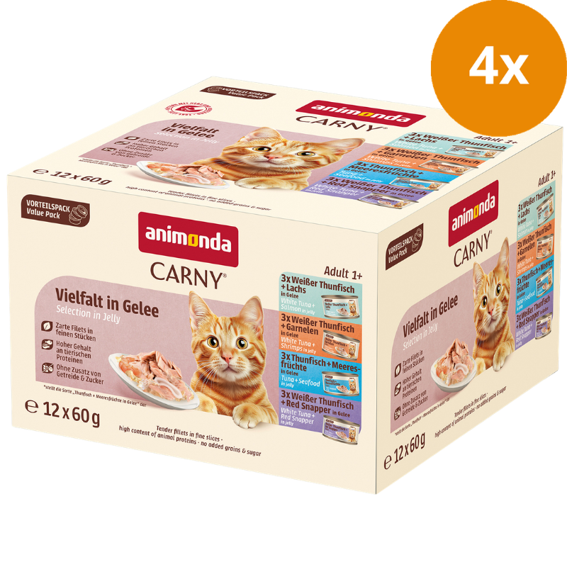 Animonda Cat Carny Fine Fillets Adult Vielfalt in Gelee 12 x 60 g