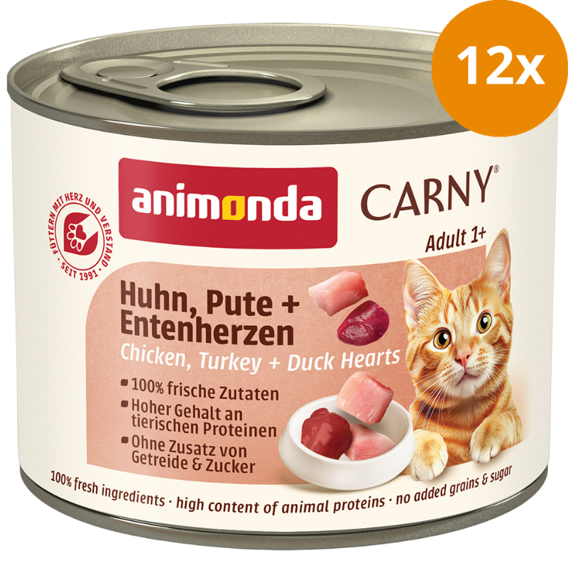 animonda Carny Huhn, Pute + Entenherzen 200 g
