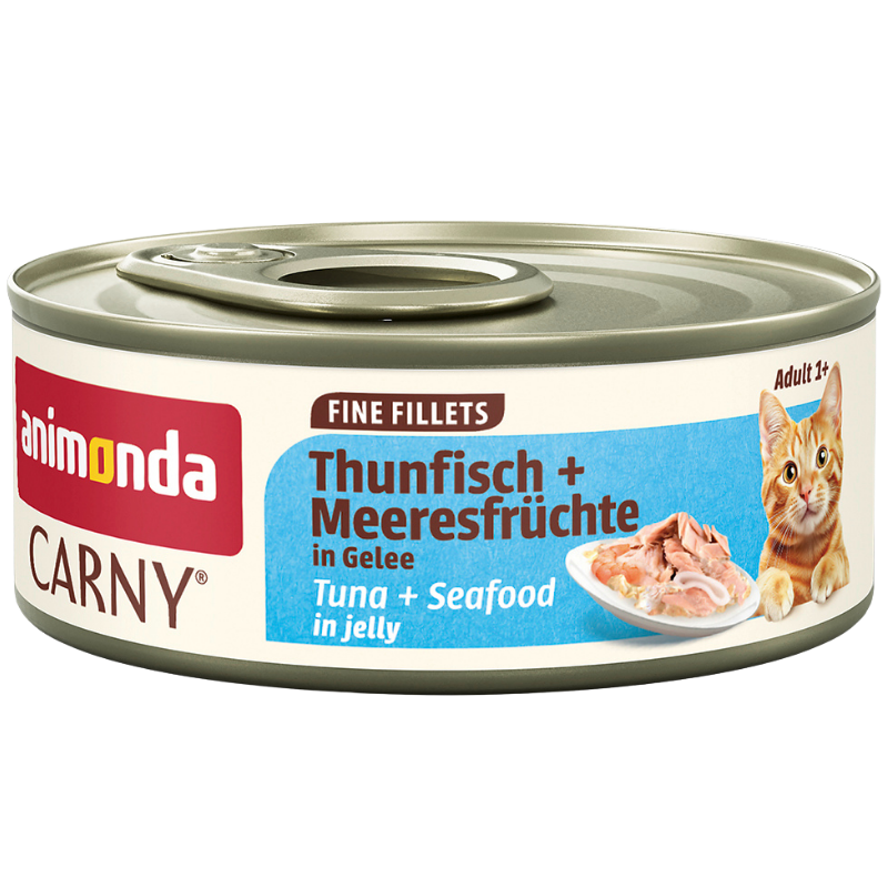 Animonda Cat Carny Fine Fillets Adult Thunfisch & Meeresfrüchte in Gelee 60 g