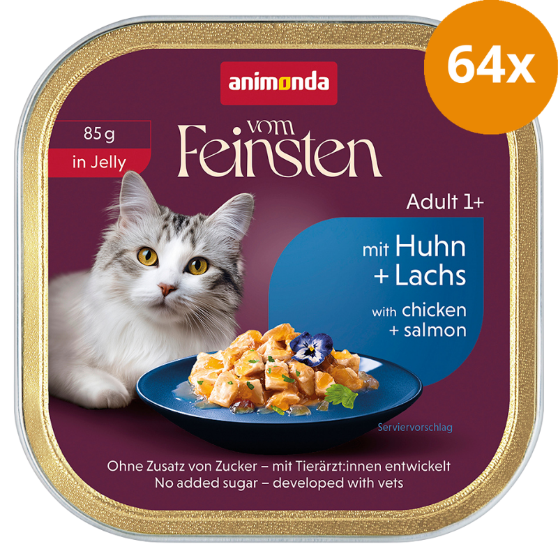 Animonda Cat vom Feinsten in Jelly Adult mit Huhn & Lachs 85 g