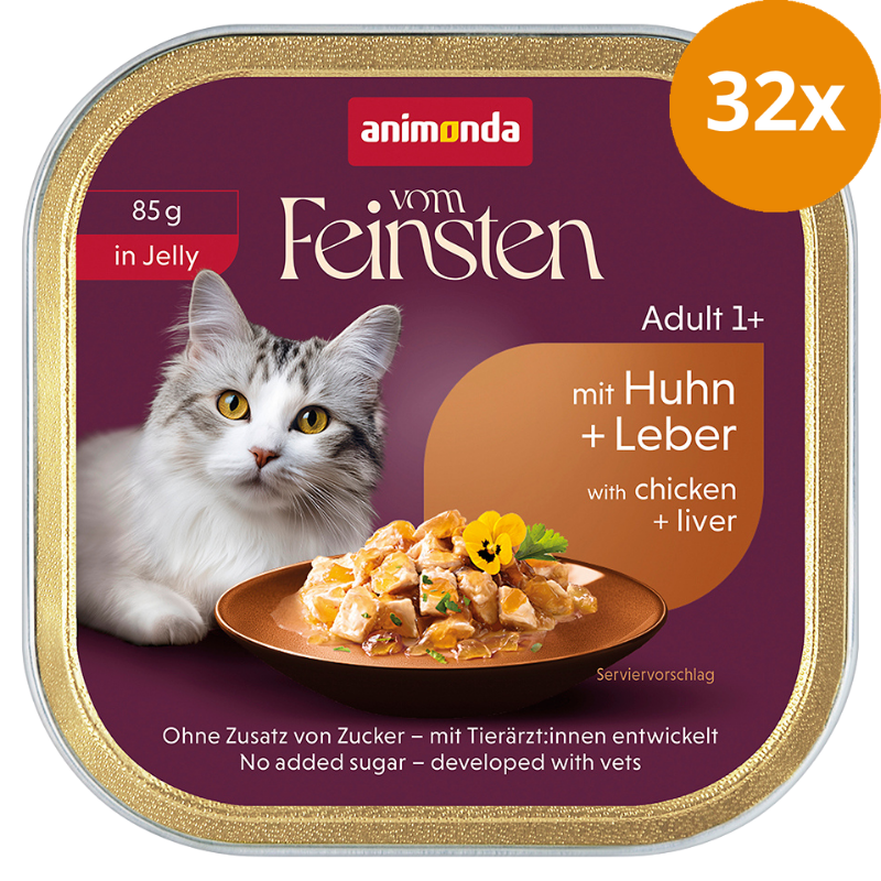 Animonda Cat vom Feinsten in Jelly Adult mit Huhn & Leber 85 g