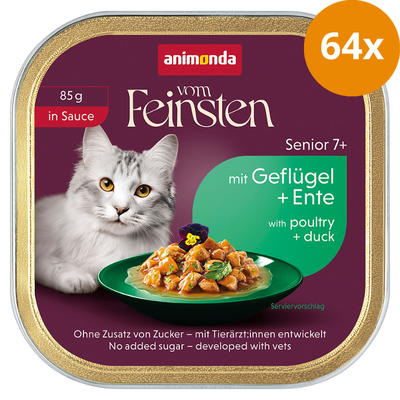 Animonda Cat vom Feinsten in Sauce Senior mit Geflügel & Ente 85 g