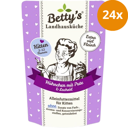 Bettys Landhausküche Katze FB Kitten Hühnchen mit Pute 100 g