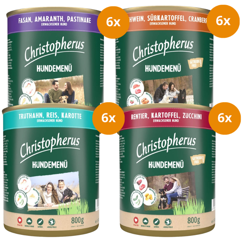 Christopherus Kombipaket 800 g – Adult Menü Mix (4 Sorten)