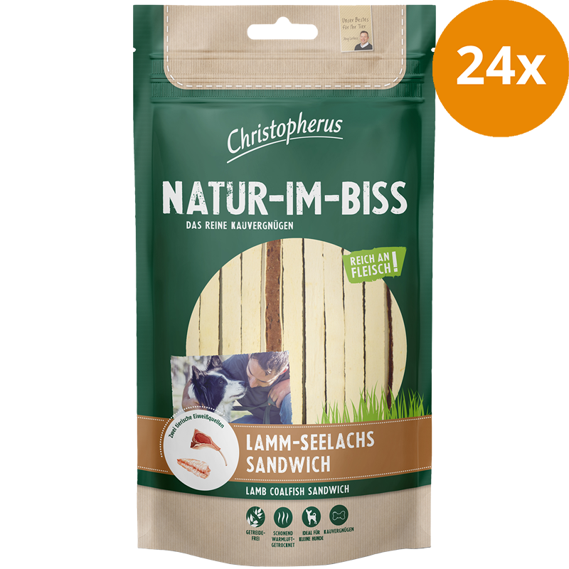 Christopherus Natur-Im-Biss Lamm-Seelachs-Sandwich 70 g
