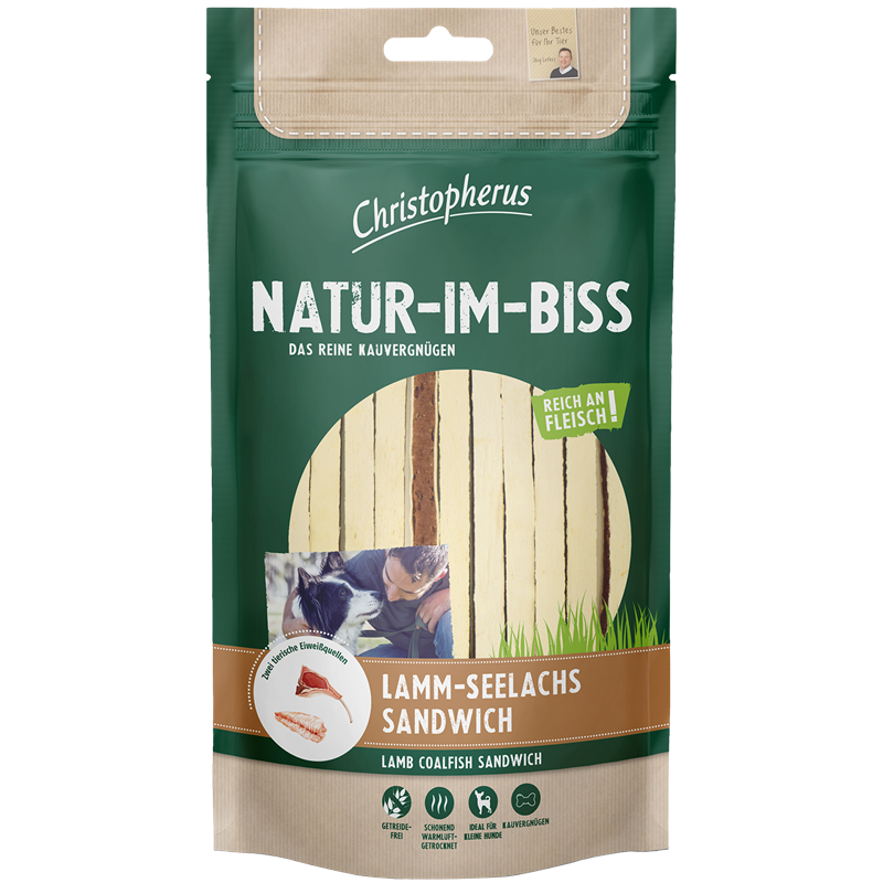 Christopherus Natur-Im-Biss Lamm-Seelachs-Sandwich 70 g