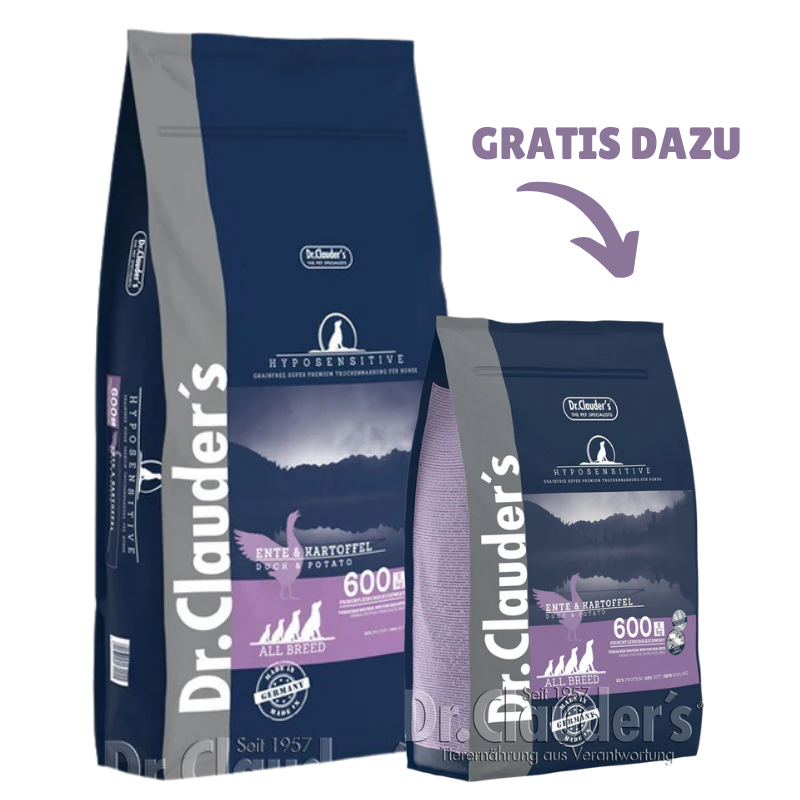 Dr.Clauder's Hyposensitive Ente & Kartoffel 11,5 kg + GRATIS 3,5 kg