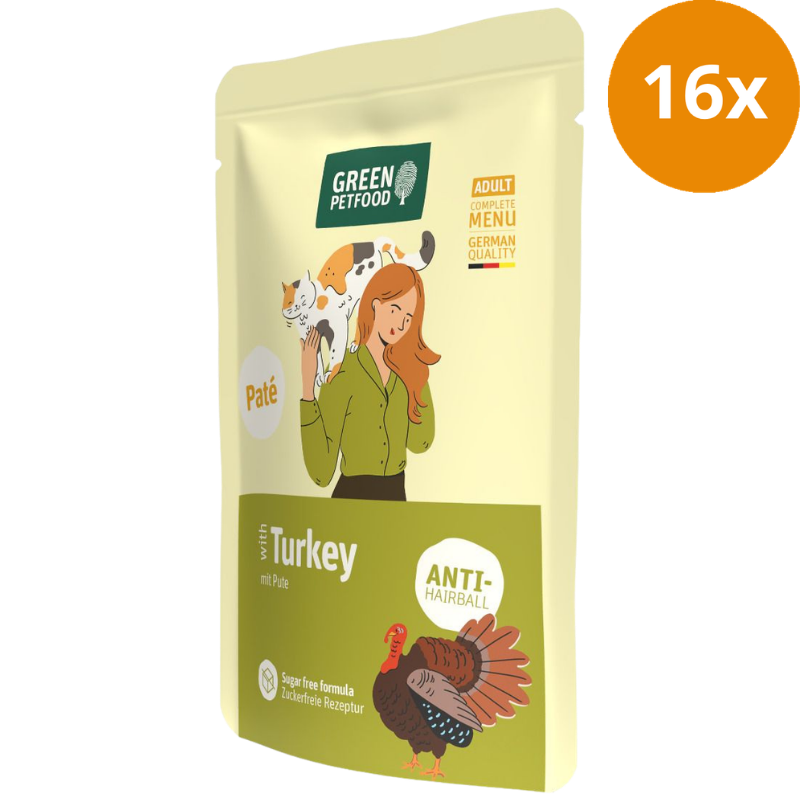 Green Petfood Cat Paté Turkey 85 g
