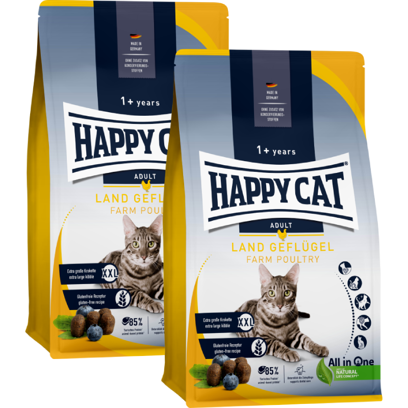 Sparpaket Happy Cat Culinary Land Geflügel 2 x 10 kg