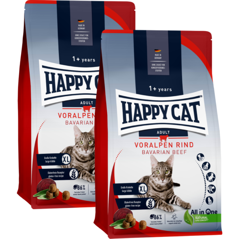 Sparpaket Happy Cat Culinary Voralpen Rind 2 x 4 kg