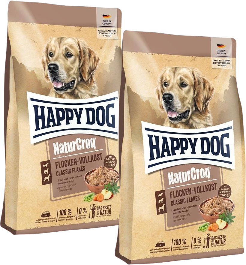 Sparpaket Happy Dog NaturCroq Flocken Vollkost 2 x 10 kg