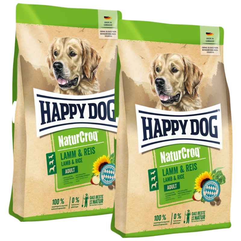 Sparpaket Happy Dog NaturCroq Lamm & Reis 2 x 15 kg