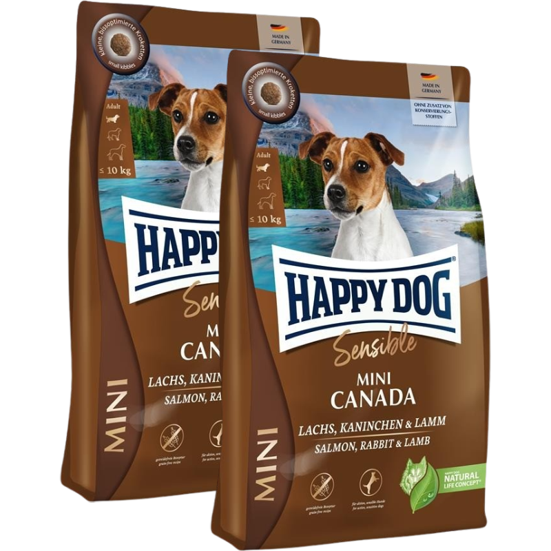 Sparpaket Happy Dog Sensible Mini Canada 2 x 4 kg
