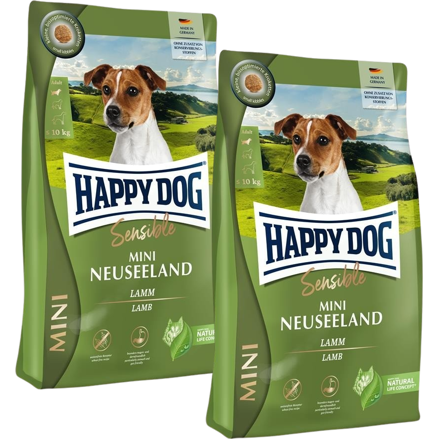 Sparpaket Happy Dog Sensible Mini Neuseeland 2 x 4 kg