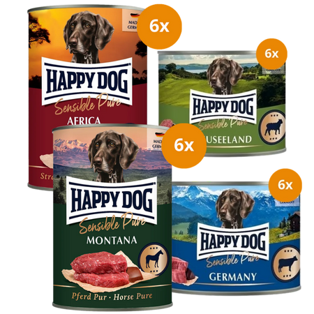 Happy Dog Sensible Pur 400 g & 200 g - Mix Sparpaket