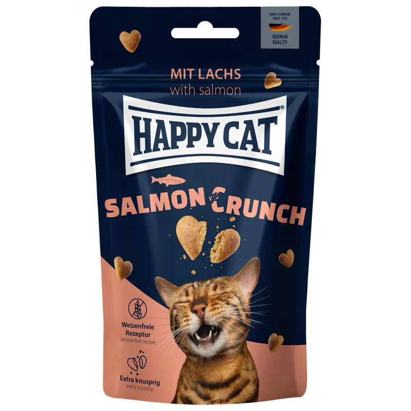 Happy Cat Crunch Snack mit Lachs 50 g