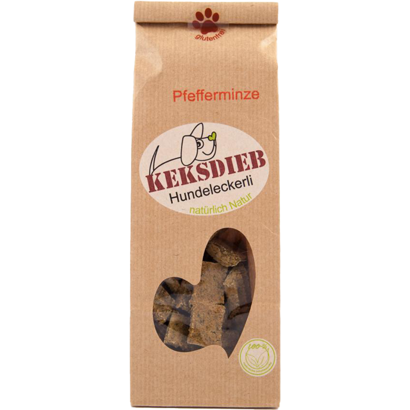 KEKSDIEB Hundeleckerli Pfefferminz Wellen glutenfrei 100 g