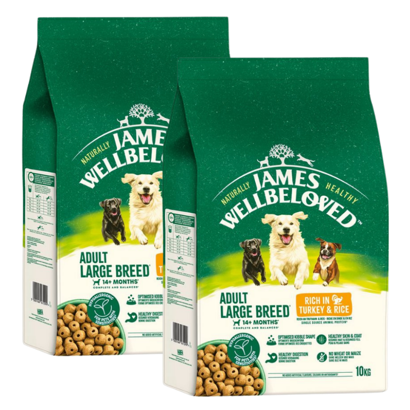 James Wellbeloved Dog für große Hunde Truthahn & Reis