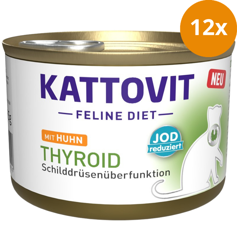 Kattovit Feline Diet Thyroid mit Huhn 185 g