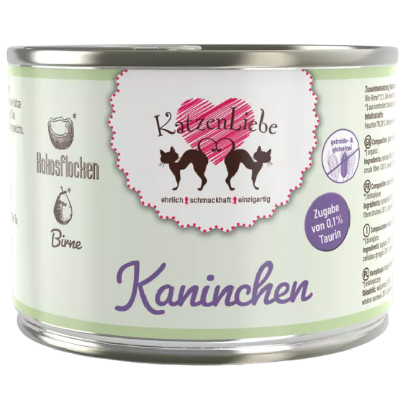 Katzenliebe Kaninchen mit Bio-Birne & Bio-Kokosflocken 200 g