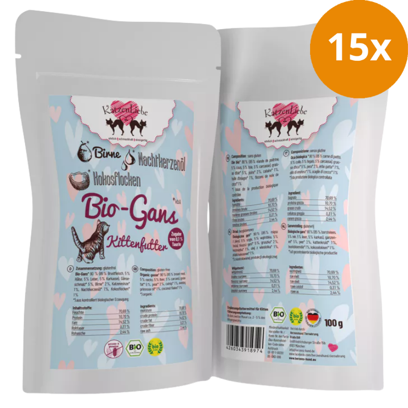 Katzenliebe Kitten Bio-Gans mit Bio-Birne PB 100 g