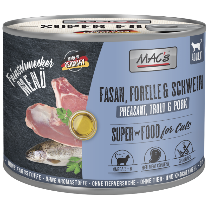 MAC's Cat Feinschmecker Fasan, Forelle & Schwein 200 g