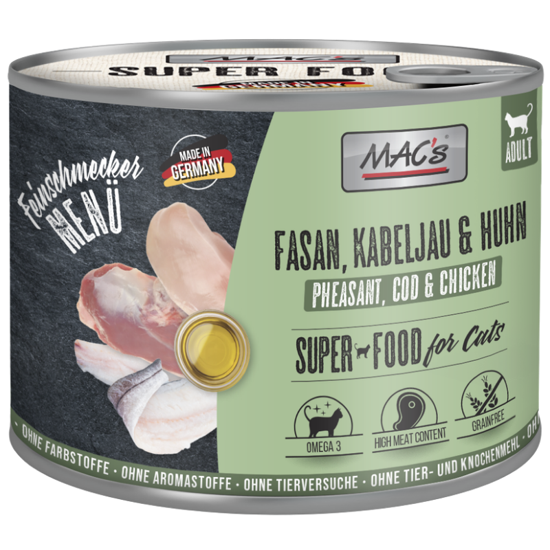 MACs Cat Feinschmecker Fasan, Weißfisch & Huhn 200 g