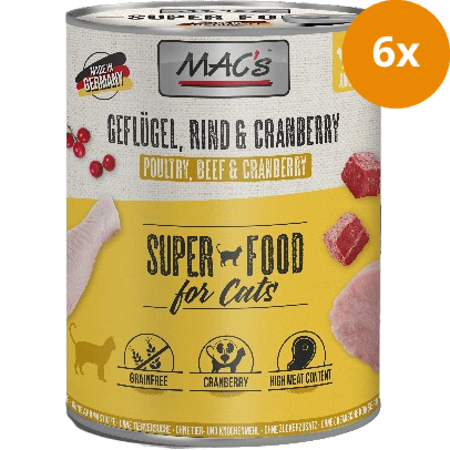 MAC's Cat Geflügel, Rind & Cranberry 800 g