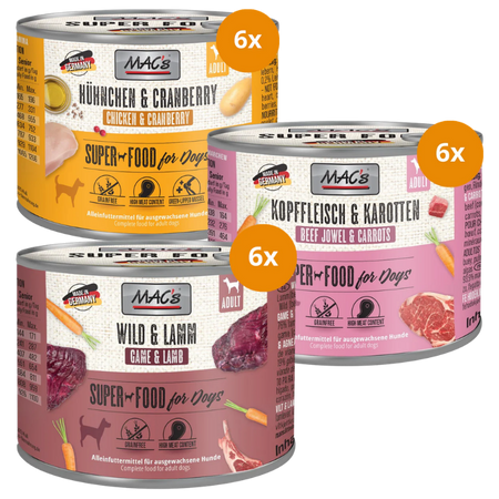 MAC's Dog Nassfutter 200 g - Mix Sparpaket