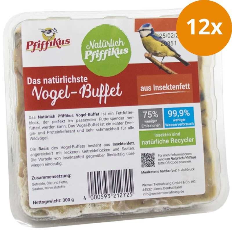 Natürlich Pfiffikus Vogel-Buffet Insektenfett