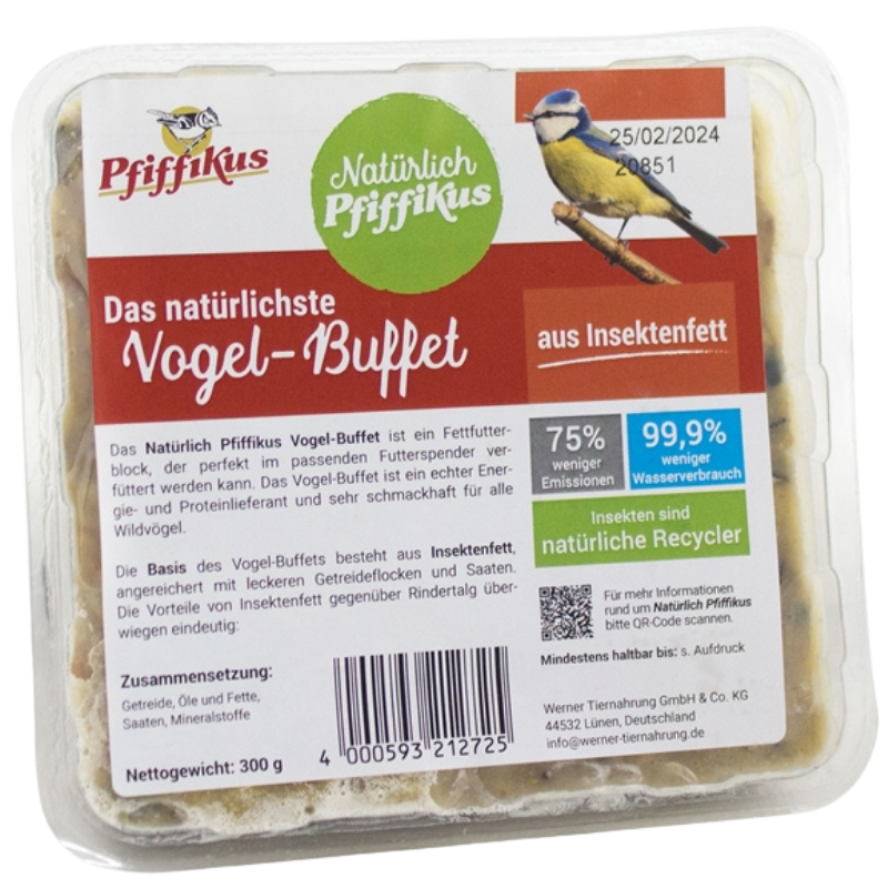 Natürlich Pfiffikus Vogel-Buffet Insektenfett
