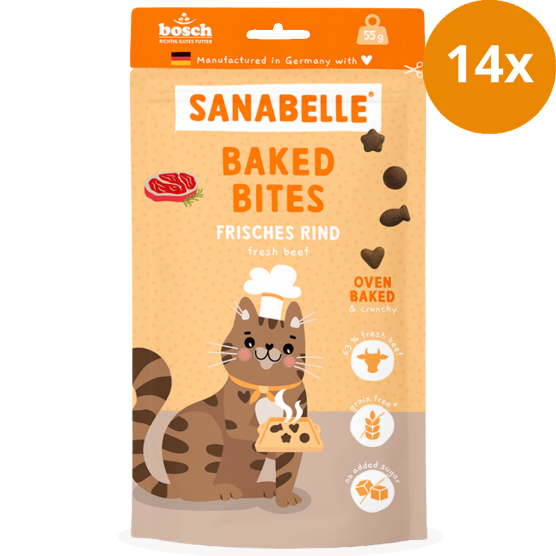 Sanabelle Baked Bites Frisches Rind 55 g
