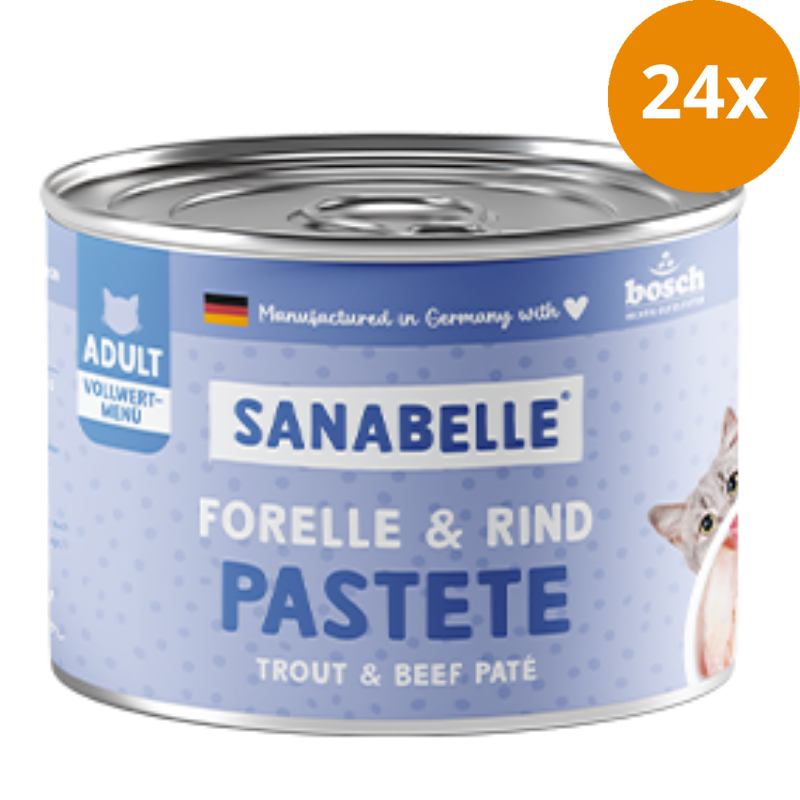 Sanabelle Nassfutter mit Forelle & Rind 195 g