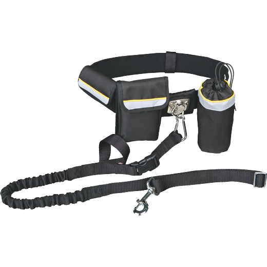 TRIXIE Bauchgurt mit Leine schwarz