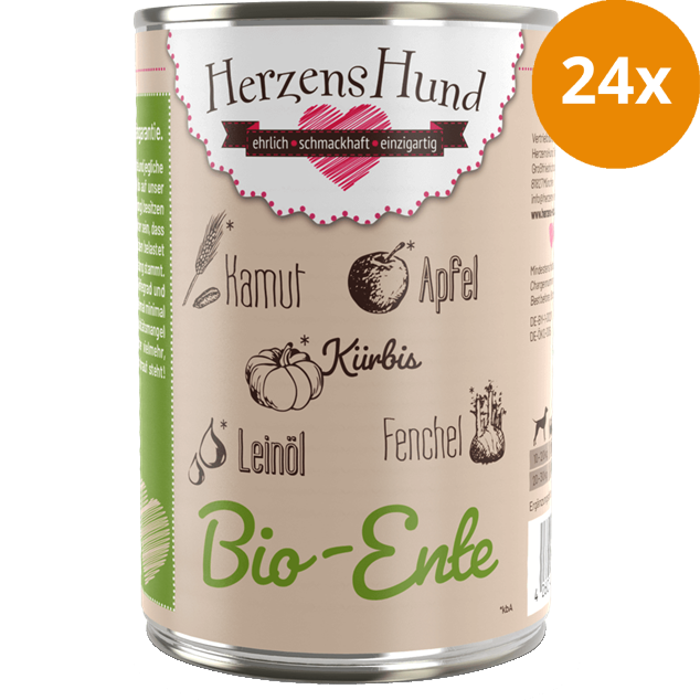 HerzensHund Bio Ente mit Bio Gemüse 400 g