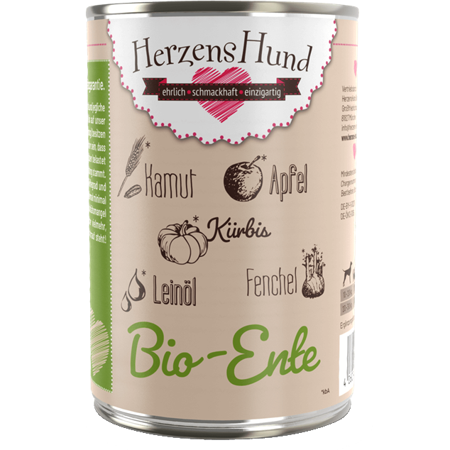 HerzensHund Bio Ente mit Bio Gemüse 400 g