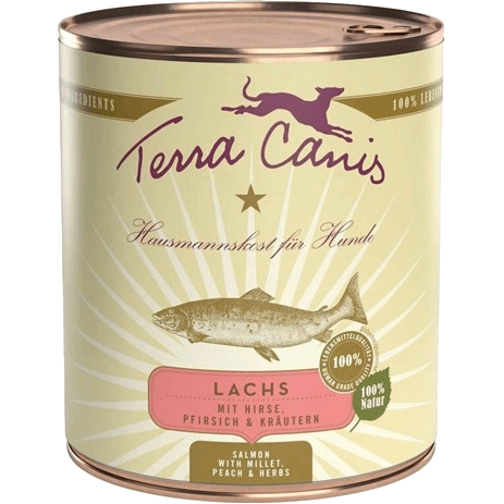 Menü Classic - 800 g - Lachs mit Hirse, Pfirsich & Kräutern