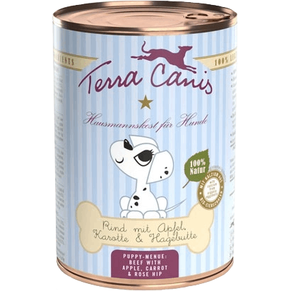Terra Canis Welpen-Menü - 400 g - Rind mit Apfel, Karotte & Hagebutte