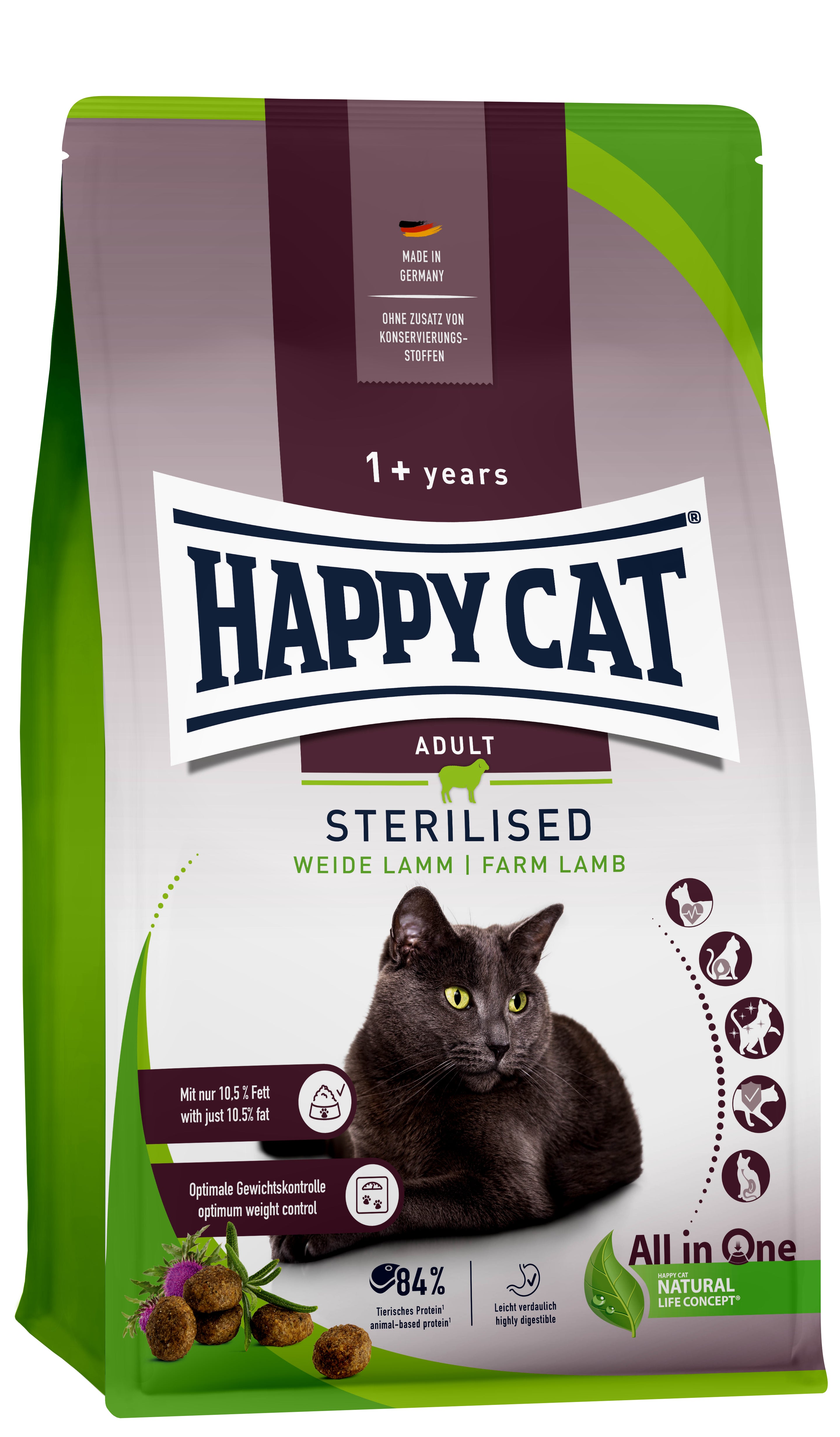 Happy Cat Sterilised Adult Weide Lamm
