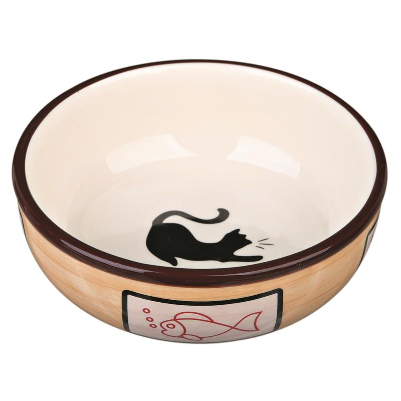Trixie Keramiknapf Motiv Katze creme/weiß/schwarz