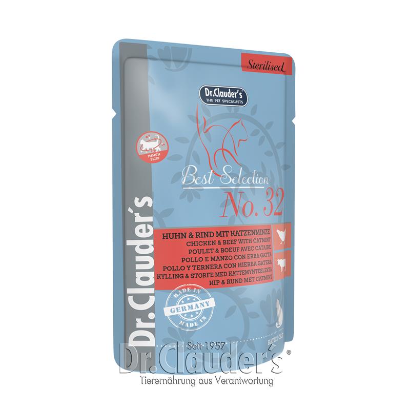 Dr. Clauders Cat PB Best Selection Adult No 32 Huhn & Rind mit Katzenminze 85g